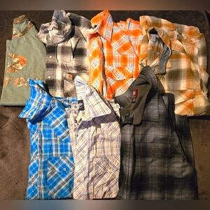 Lot/Bundle of 7 Mens Western Tops (M)
